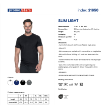 PROMOSTARS tiesaus modelio marškinėliai su elastanu 180 g/m²