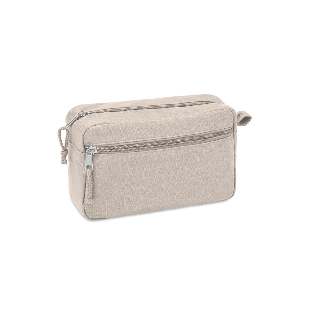 NAIMA COSMETIC Kosmetinė su dvigubu užtrauktuku iš kanapių audinio 200 g/m