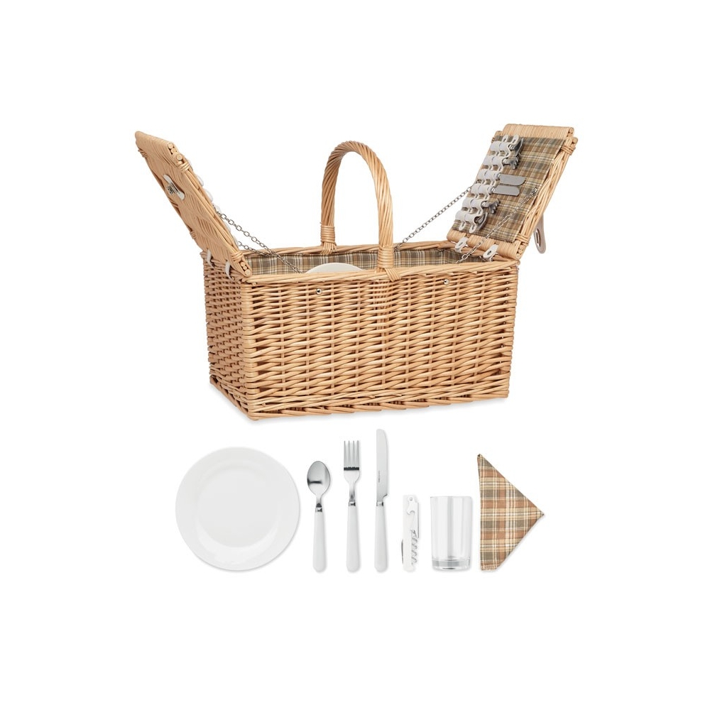 MIMBRE PLUS Pikniko krepšys su indais 4 žmonėms
