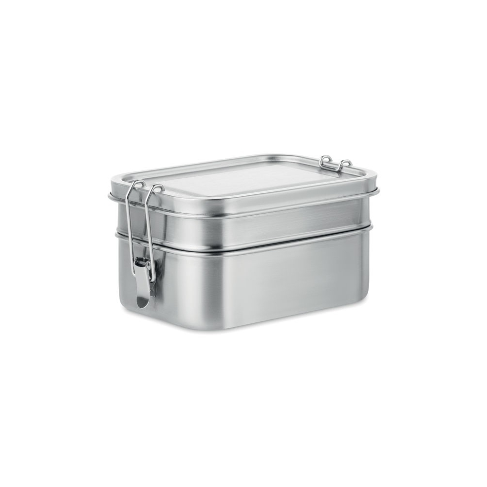 DOUBLE CHAN Pietų dėžutė su dviem skyriais ir tvirtais šoniniais užsegimais, 1200 ml