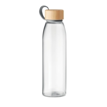 FJORD WHITE Stiklinė gertuvė su bambuko dangčiu 500 ml