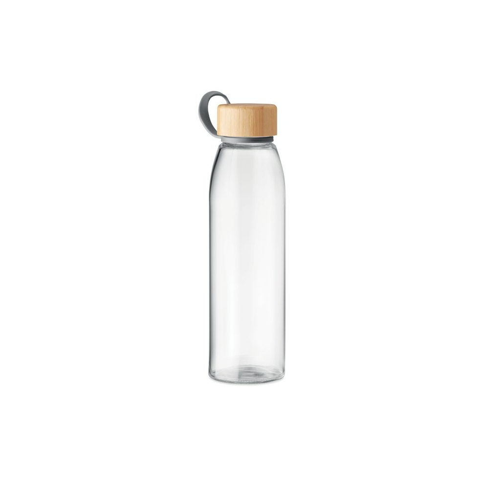 FJORD WHITE Stiklinė gertuvė su bambuko dangčiu 500 ml