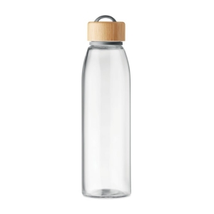 FJORD WHITE Stiklinė gertuvė su bambuko dangčiu 500 ml