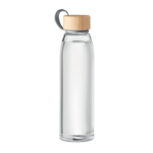 FJORD WHITE Stiklinė gertuvė su bambuko dangčiu 500 ml