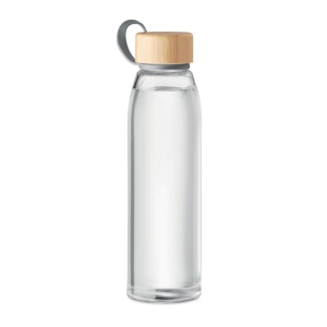 FJORD WHITE Stiklinė gertuvė su bambuko dangčiu 500 ml