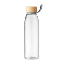 FJORD WHITE Stiklinė gertuvė su bambuko dangčiu 500 ml