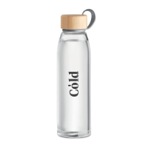 FJORD WHITE Stiklinė gertuvė su bambuko dangčiu 500 ml