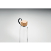 FJORD WHITE Stiklinė gertuvė su bambuko dangčiu 500 ml