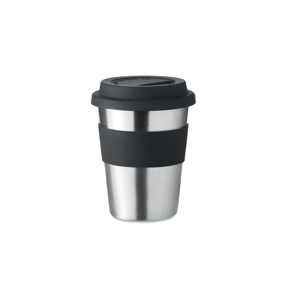 IRMUG Nerūdijančio plieno puodelis su silikoniniu dangteliu 350ml