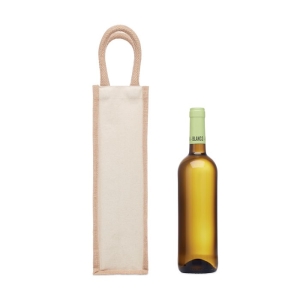 CAMPO DI VINO Vyno dovanų maišelis iš džiuto ir drobės 320 g/m²
