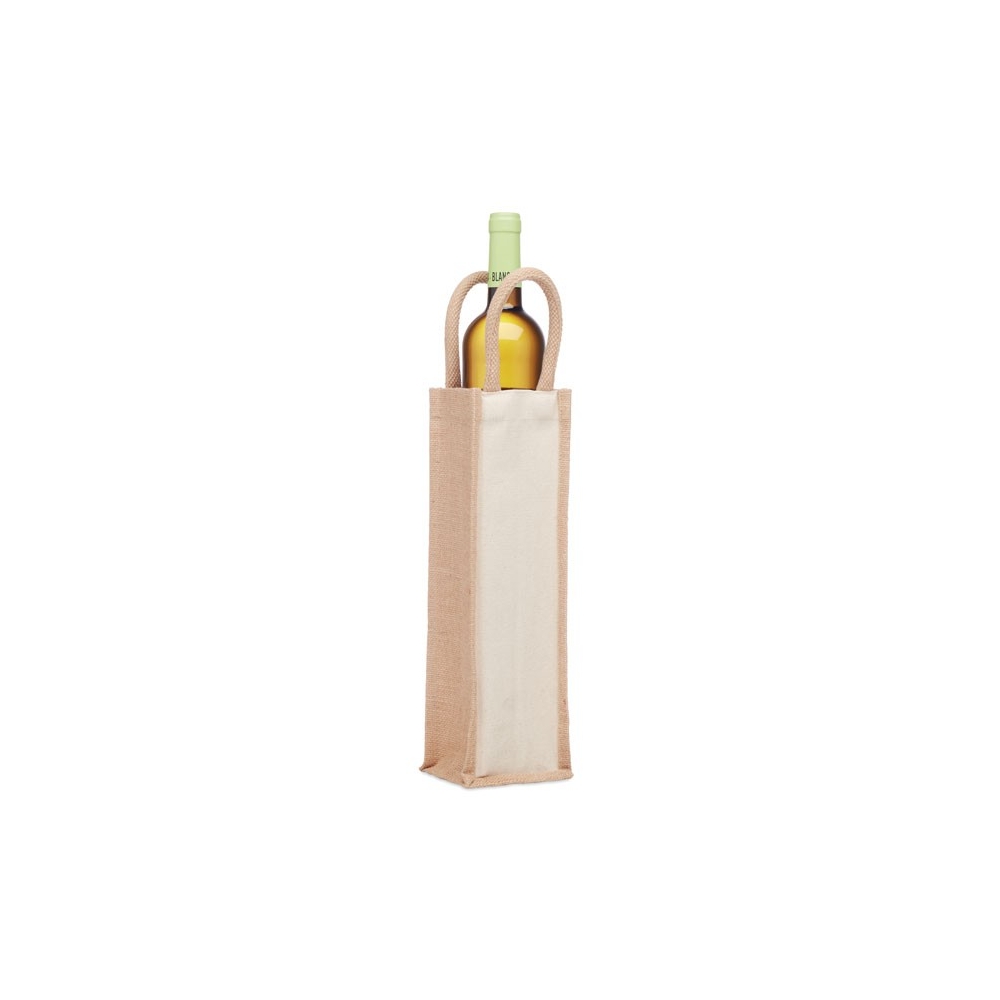 CAMPO DI VINO Vyno dovanų maišelis iš džiuto ir drobės 320 g/m²