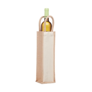 CAMPO DI VINO Vyno dovanų maišelis iš džiuto ir drobės 320 g/m²