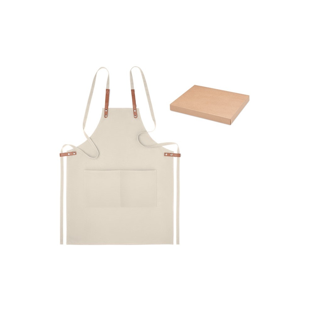 NAGPUR Organinės medvilnės prijuostė su kišenėmis 340 g/m²