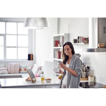 TUANUI Sulankstomas bambukinis planšetės ir telefono stovas