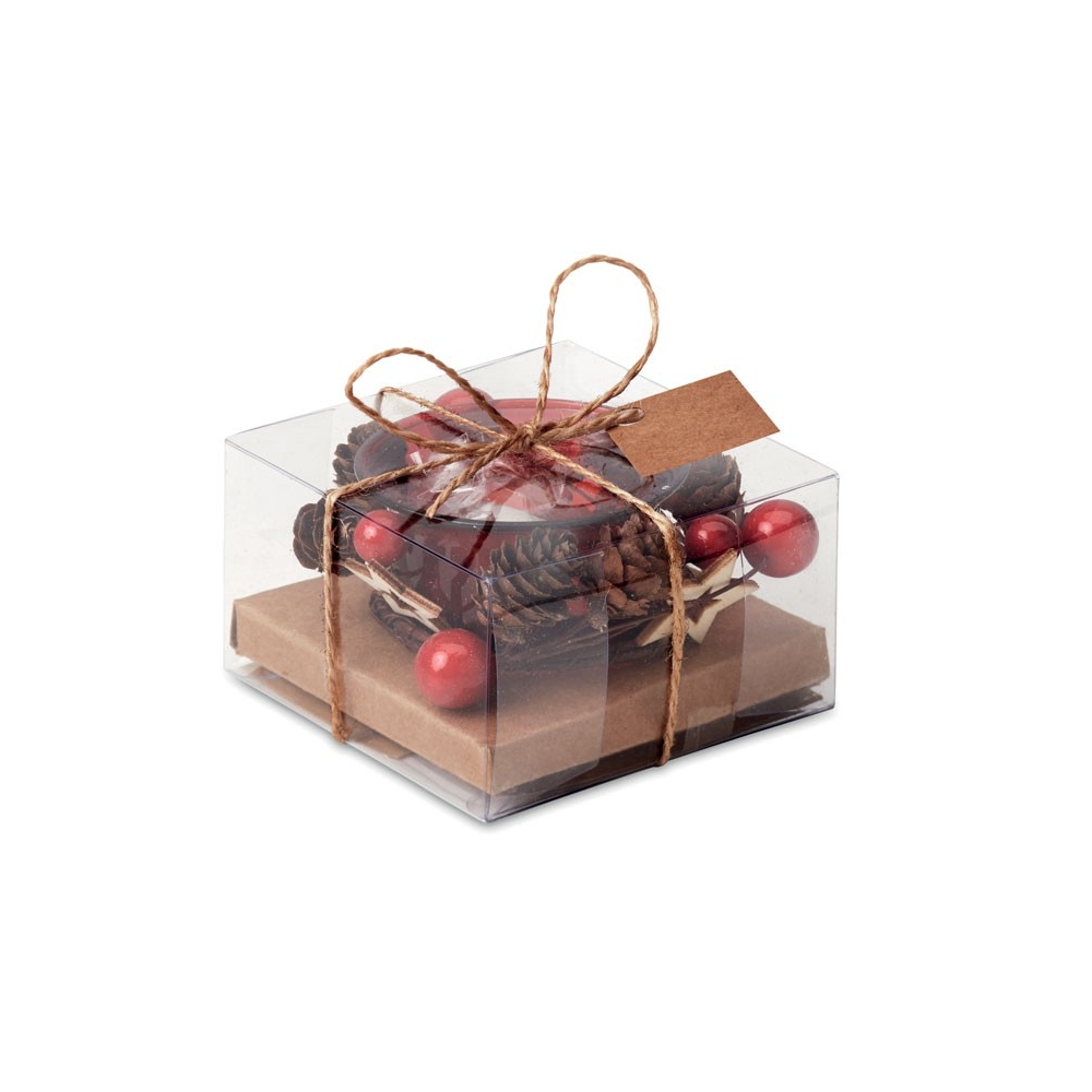 BOUGIE Stiklinė žvakidė su ornamentais, supakuota dovanų dėžutėje