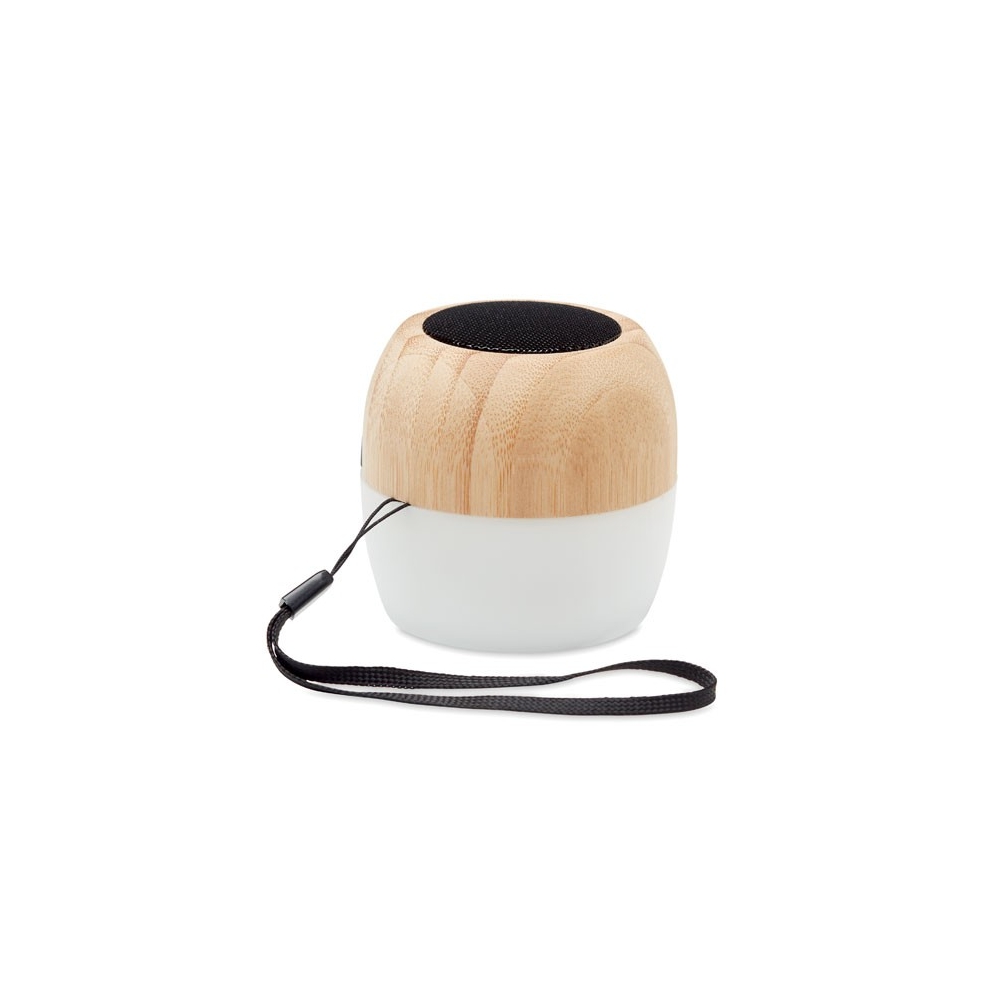 CLEVELAND Bambukinis belaidis garsiakalbis su LED šviesa