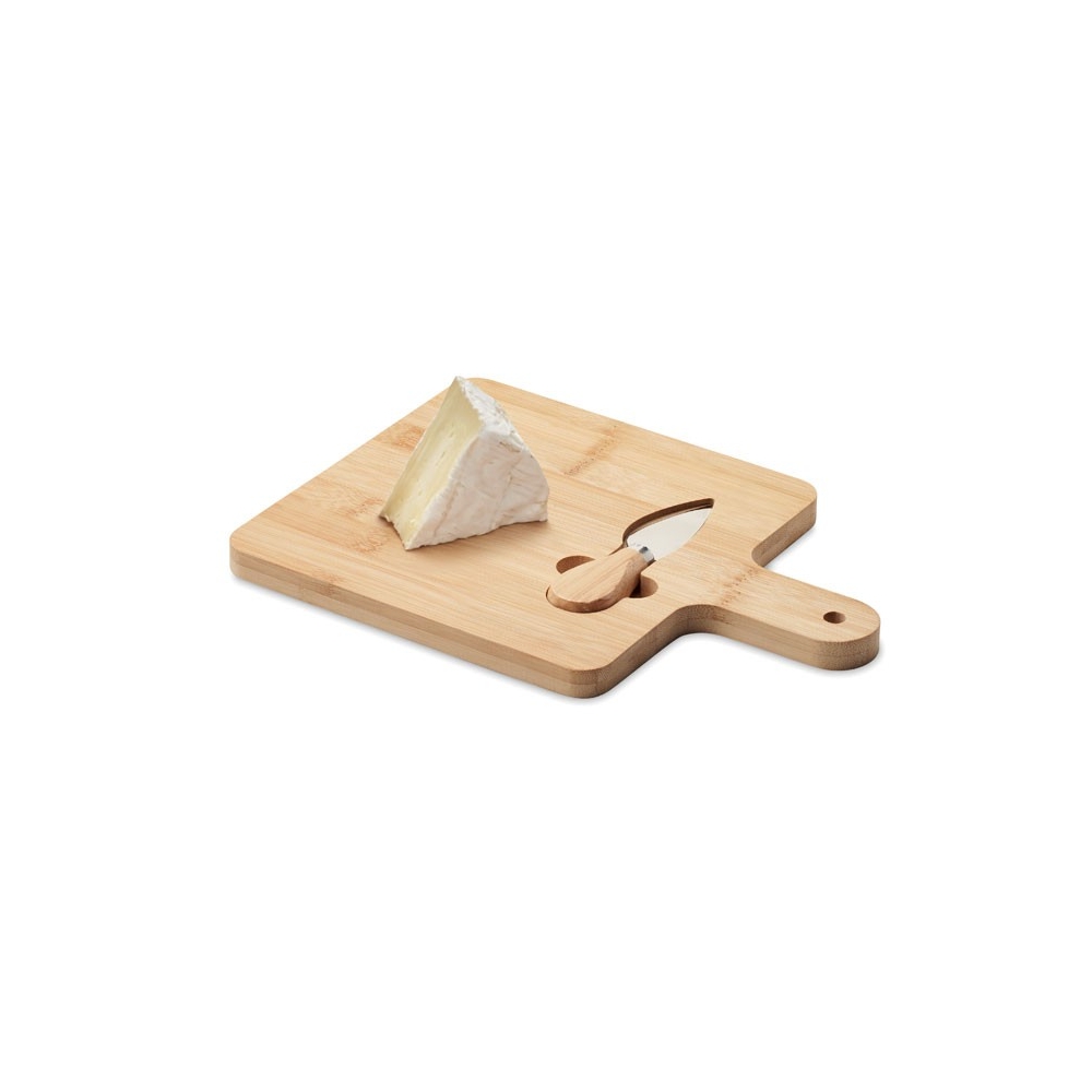 DARFIELD Natūralus bambukinis sūrio rinkinys su padėklu ir peiliu