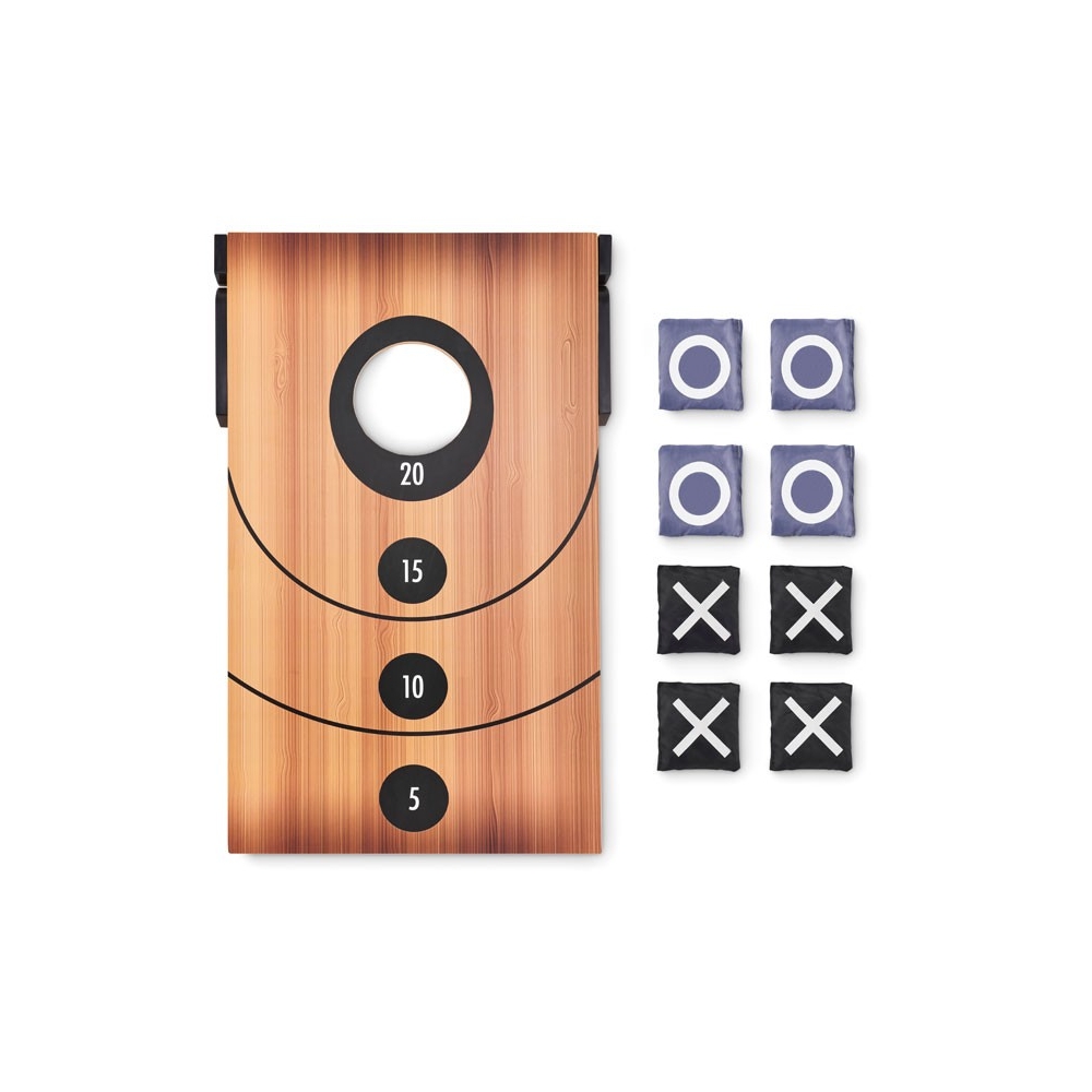 BAGGY Dvipusė žaidimų lenta (smėlio maišelių metimas ir kryžiukai-nuliukai)