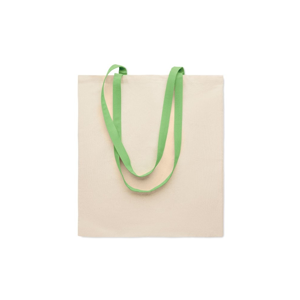 ZEVRA Medvilninis pirkinių maišelis su spalvotomis ilgomis rankenomis 140 g/m²