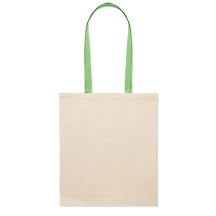 ZEVRA Medvilninis pirkinių maišelis su spalvotomis ilgomis rankenomis 140 g/m²