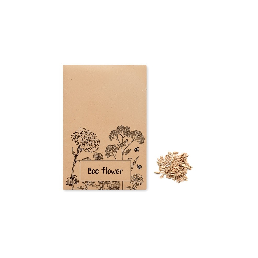 SEEDLOPEBEE Bites pritraukiančių gėlių sėklų mišinys kraft vokelyje