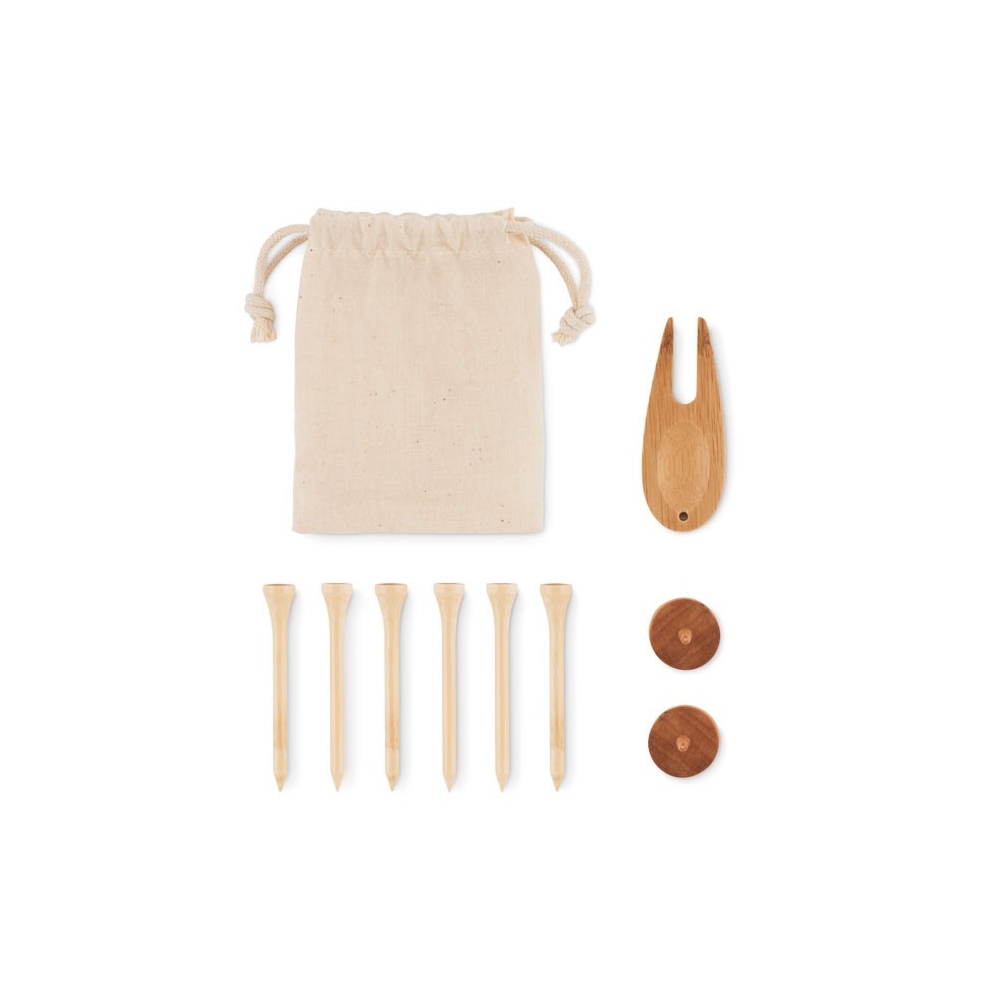 DORMIE Bambukinių golfo aksesuarų rinkinys maišelyje