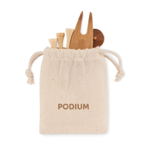 DORMIE Bambukinių golfo aksesuarų rinkinys maišelyje