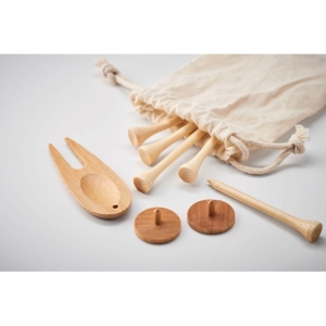 DORMIE Bambukinių golfo aksesuarų rinkinys maišelyje