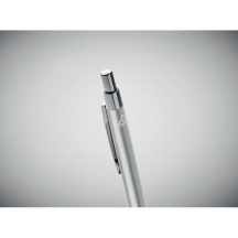 DANA Perdirbto aliuminio paspaudžiamas rašiklis, mėlyno rašalo