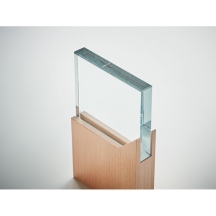 ZEAL Krištolinė dovanų statulėlė su mediniu pagrindu dėžutėje