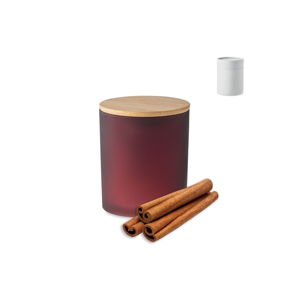 KEOPS SMALL Augalinė vaško žvakė su bambukiniu dangteliu