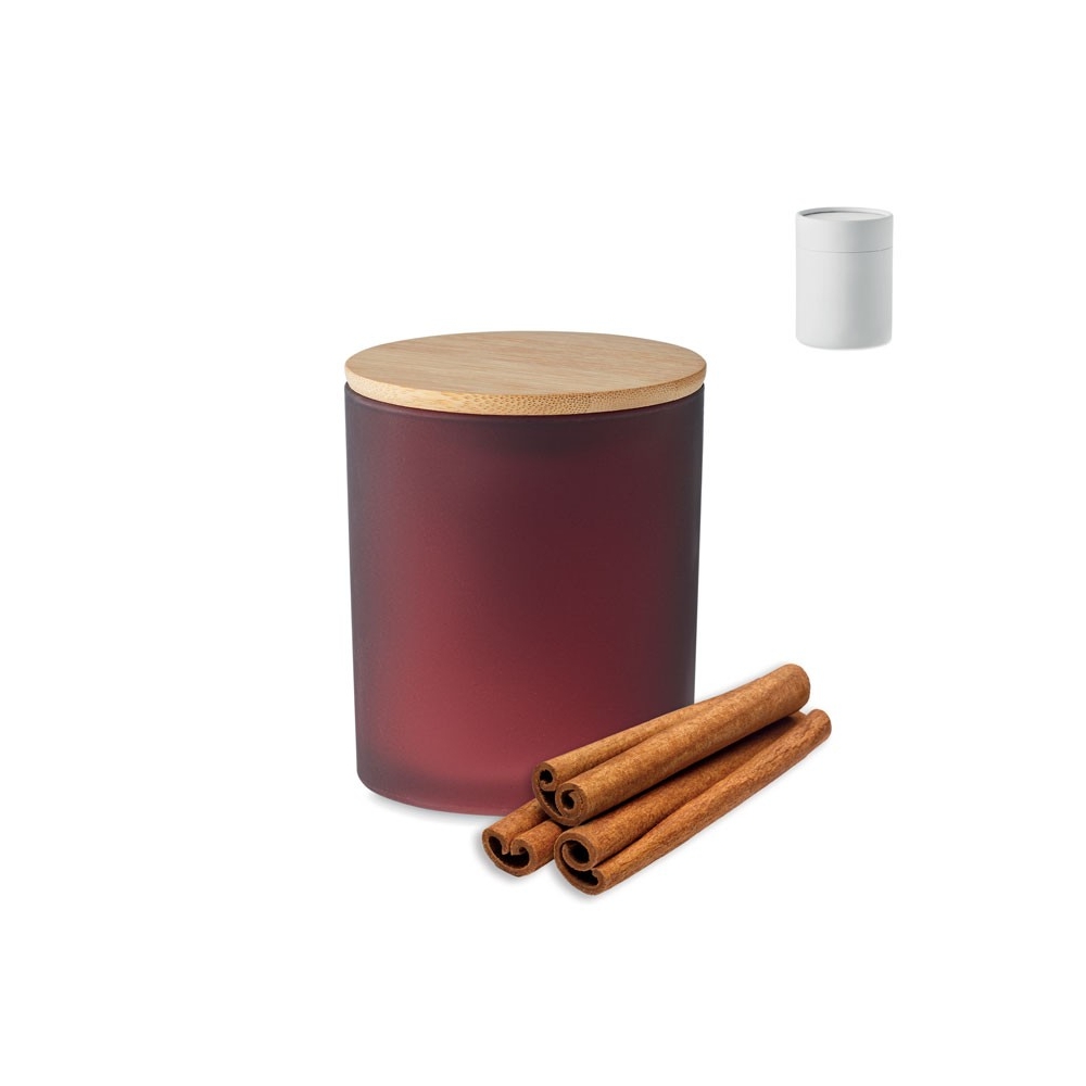 KEOPS MEDIUM Augalinė vaško žvakė su bambukiniu dangteliu