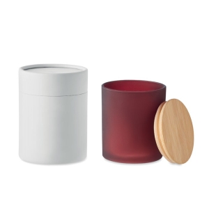 KEOPS MEDIUM Augalinė vaško žvakė su bambukiniu dangteliu