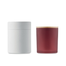 KEOPS MEDIUM Augalinė vaško žvakė su bambukiniu dangteliu