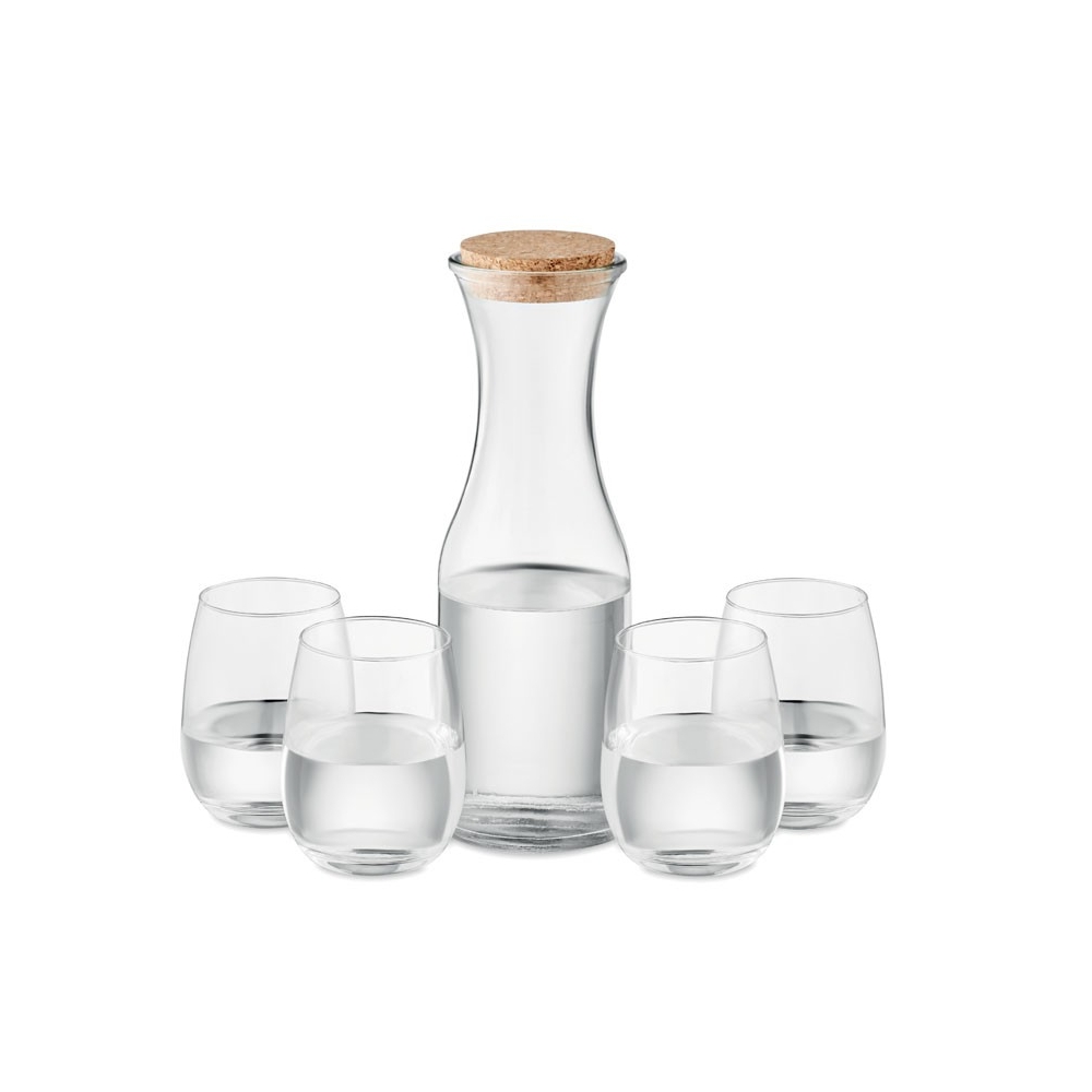 PICCADILLY Perdirbto stiklo gėrimų rinkinys su ąsočiu ir taurėmis