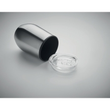 CHIN CHAN Nerūdijančio plieno puodelis su skaidriu dangteliu 350 ml