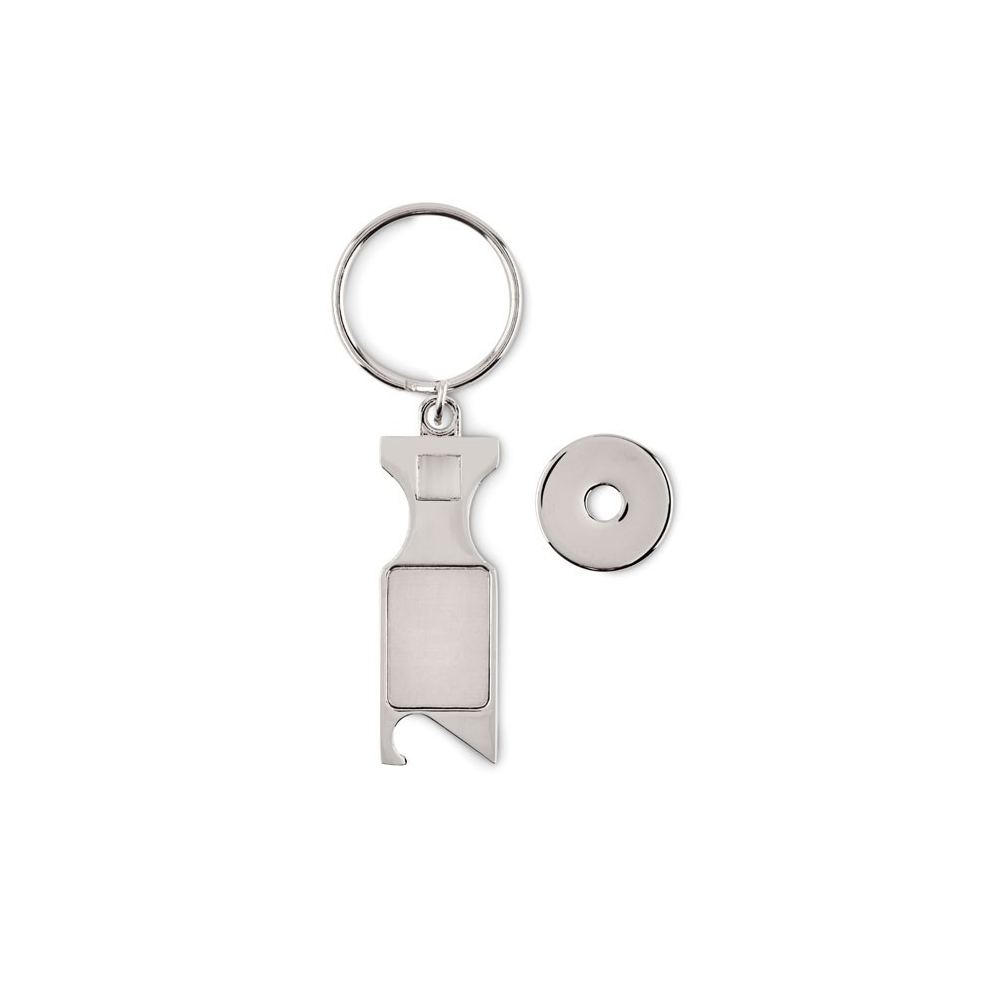 TOKEU Raktų pakabukas iš cinko lydinio su euro vežimėlio žetonu