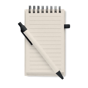 MITO SET Perdirbtų pakuočių užrašinė su rašikliu A6 (70 lapų)