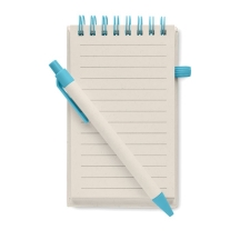 MITO SET Perdirbtų pakuočių užrašinė su rašikliu A6 (70 lapų)