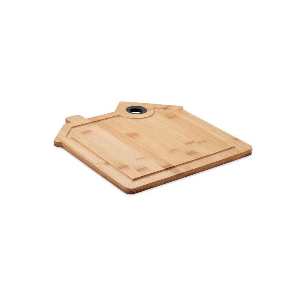 RUMAT Bambukinė namo formos pjaustymo lentelė su grioveliu