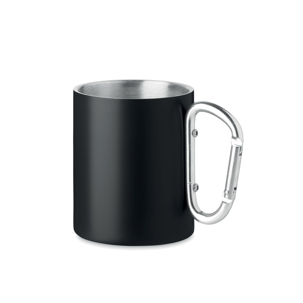 TRUMBA Nerūdijančio plieno puodelis su karabino rankenėle (300 ml)