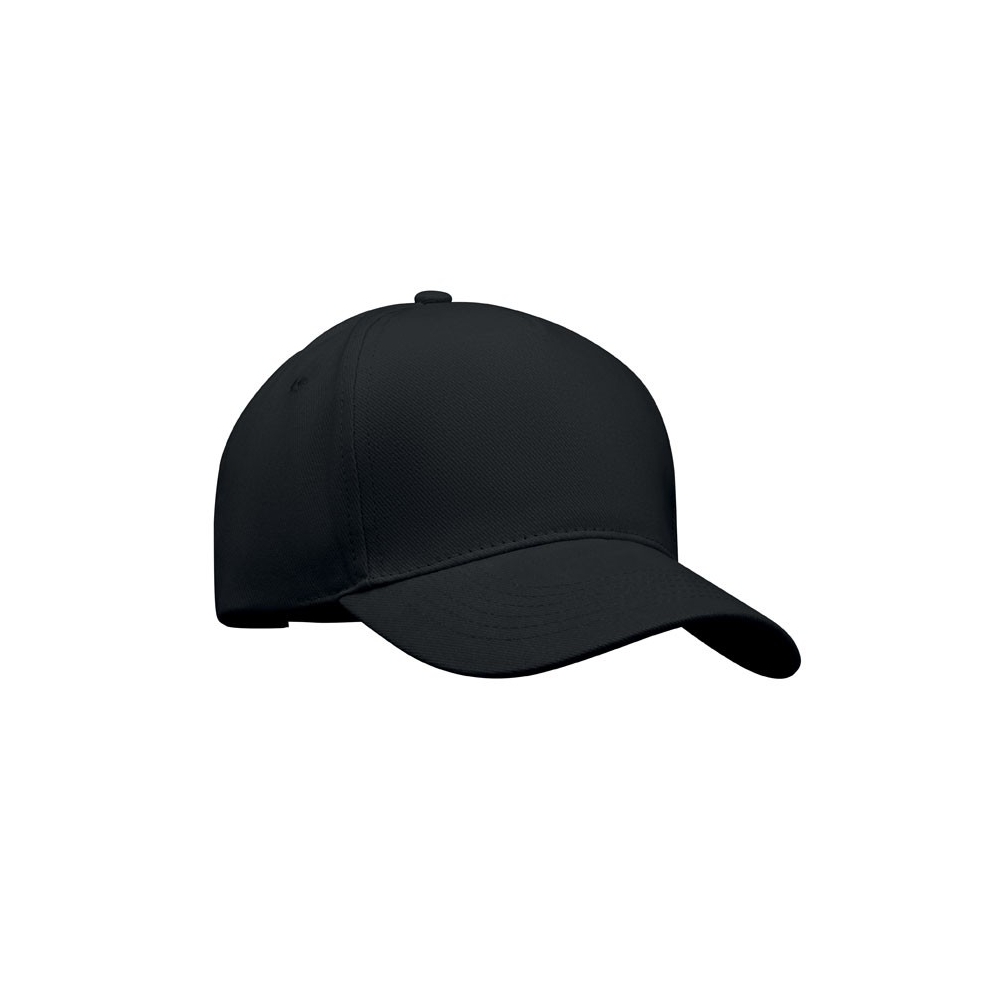 LONG BEACH SINGA Aukštos kokybės 5 panelių kepurėlė su metaline sagtimi (260 g/m²)