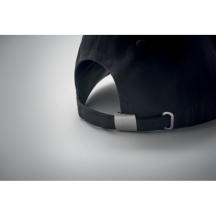 LONG BEACH SINGA Aukštos kokybės 5 panelių kepurėlė su metaline sagtimi (260 g/m²)