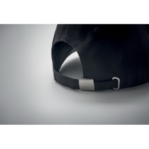 LONG BEACH SINGA Aukštos kokybės 5 panelių kepurėlė su metaline sagtimi (260 g/m²)