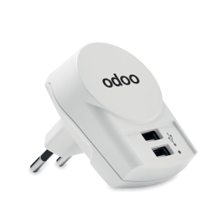 EURO USB CHARGER 2XA SKROSS® Euro USB įkroviklis su 2x USB Type-A jungtimis