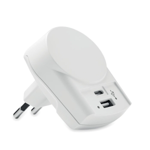 EURO USB CHARGER A/C 27 W SKROSS® Euro USB įkroviklis su Europiniu 2 polių kištuku