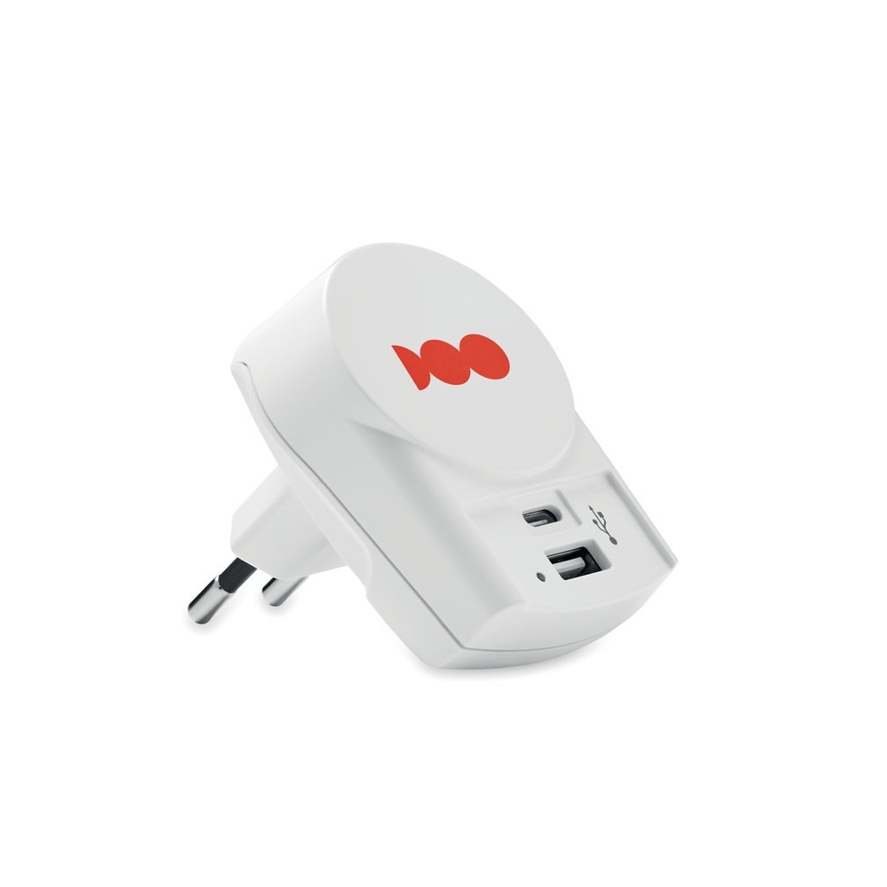 EURO USB CHARGER A/C 27 W SKROSS® Euro USB įkroviklis su Europiniu 2 polių kištuku
