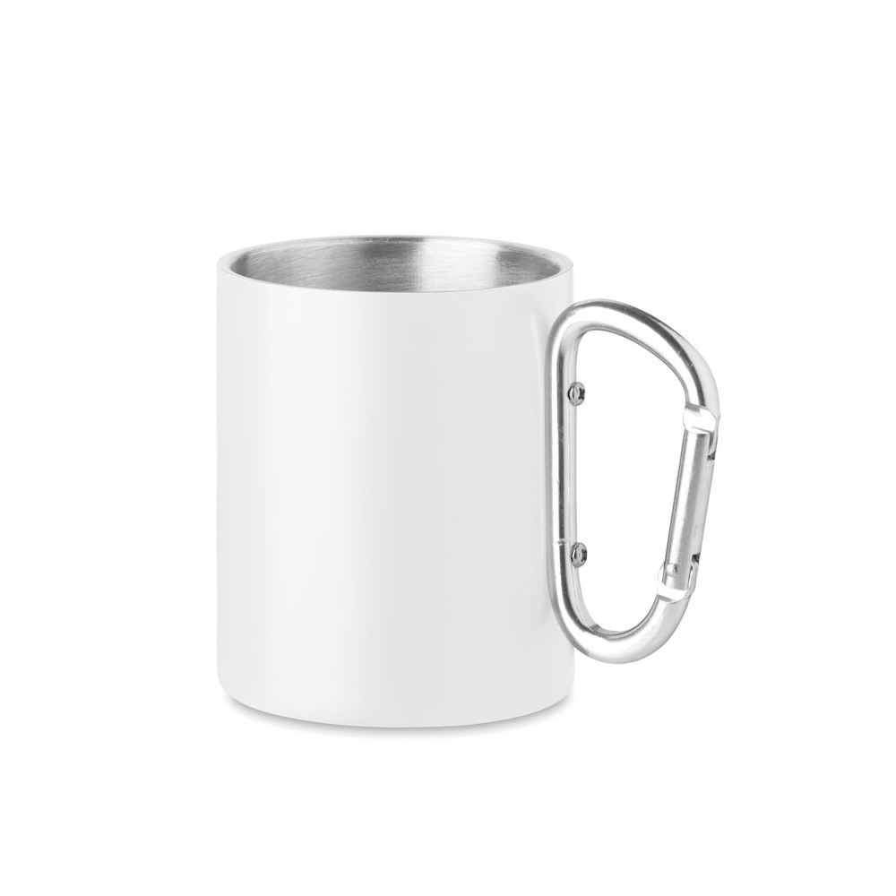 AROM  Sublimacinis metalinis puodelis su karabino rankena (300 ml)