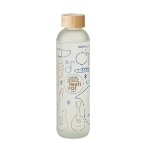 LOM Sublimacinė stiklinė gertuvė su bambuko dangteliu 650 ml