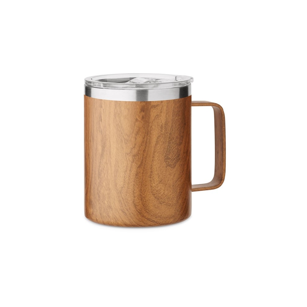 NAMIB MUG Dvigubos sienelės puodelis su medžio efektu (300 ml)